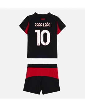 Billige Fotballdrakt AC Milan Rafael Leao #10 Replika Hjemmedraktsett Barn 2025-26 Kortermet (med bukser)